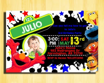 Elmo Invitation, Elmo Birthday Invitation, Elmo Birthday Party, Elmo Party Invitations, Elmo Birthday, Elmo Party Supplies, Elmo Party,Elmo