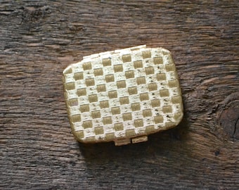 Revlon Gold Toned Compact, Moon Drops, Translucent, 1940s-1950s