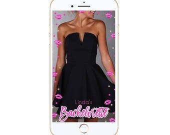Bachelorette Snapchat Geofilter bachelorette pink bridal filter party custom personalized banner personalize geofilter lips sexy fiesty lip