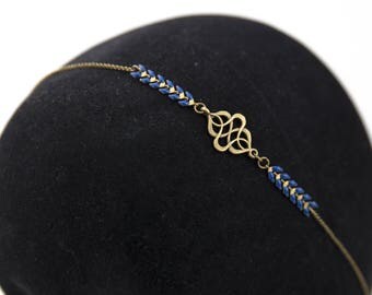 Vintage blue glazed rafters #1424 headband headband