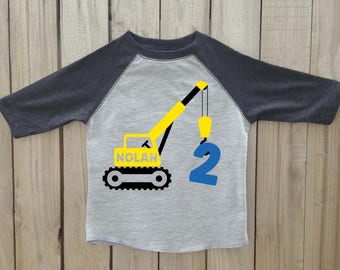 Crane birthday shirt, Construction birthday shirt, Construction party, construction birthday party, boys birthday shirt, boy birthday shirt