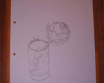 Rose Pencil Drawing 