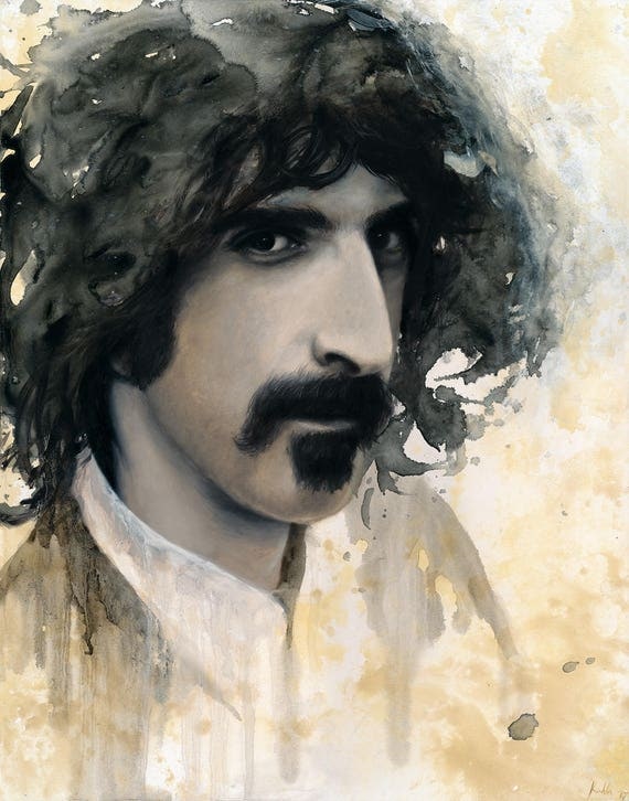 ORIGINAL Frank Zappa painting 16x20 oil on panel