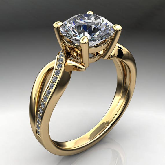 yasmin ring 1.5 carat round NEO moissanite engagement ring