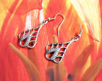 Boucles d'oreilles celtiques féerique argentées