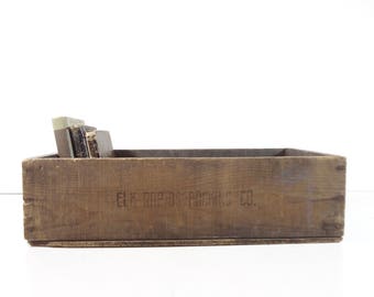 Vintage Wood Crate / Industrial Decor