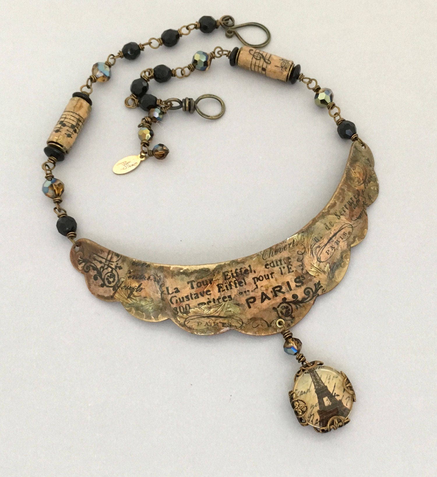 Gift for Her Paris Necklace Handmade Paris Collar Necklace