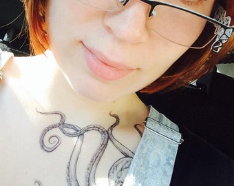 Octopus Tattoo - Octopus Temporary Tattoo - Temporary Tattoo - Super Cute Octopus for Beach - Its A Mermaids Life