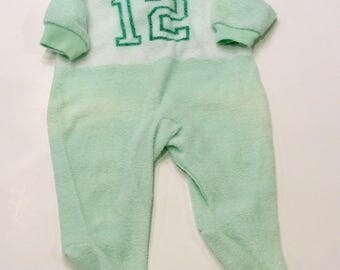 Vintage Baby One Piece Terry Cloth Outfit