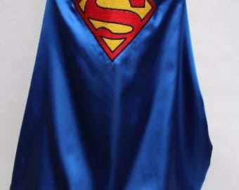 personalized custom embroidered Superman cape - Custom made for your little Superhero Infant Toddler Teen