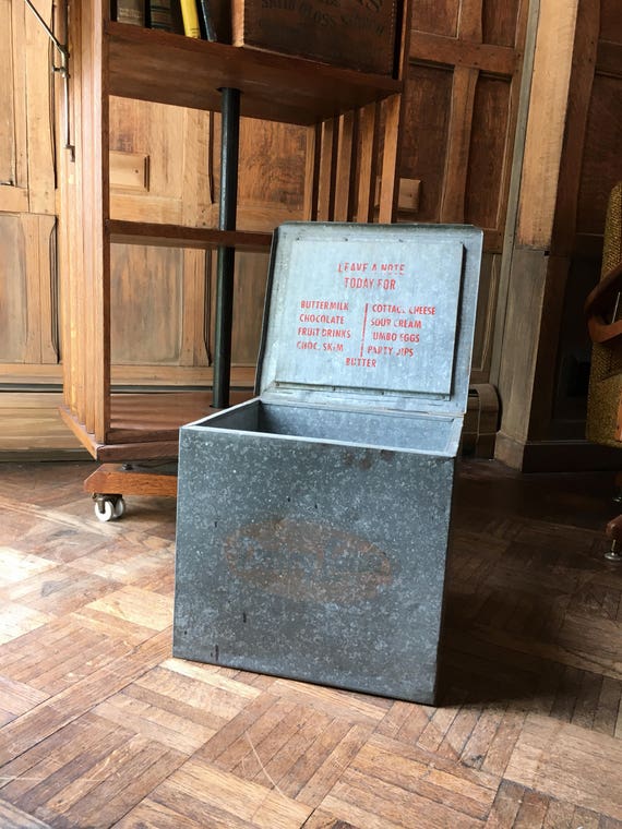 Vintage Metal Milk Cooler Metal Dairy Cooler Advertising