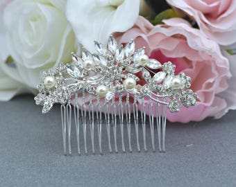Vintage Inspired bridal hair comb,crystal hair comb,Swarovski hair comb,wedding hair comb,bridal hair accessories,wedding hair, HC004p