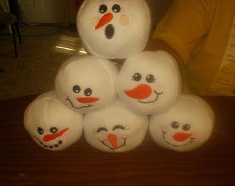 plush snow balls