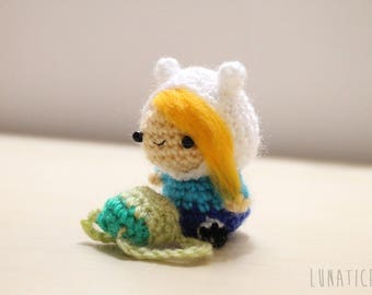 Amigurumi chibi Fiona adventure time plush - as keychain or mini plush you can choose!