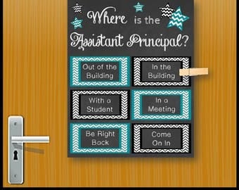 Assistant Principal Gift Idea, Office Door Sign, Printable Poster Decoration