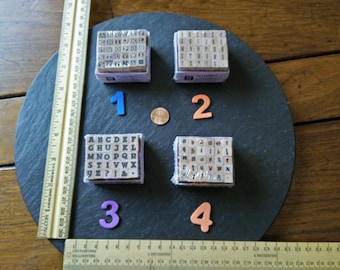 Choose a font 30 mini abc rubber stamp DIY studio g alphabet set NEW package abc baby block rockabilly grunge Grad Father day craft supply