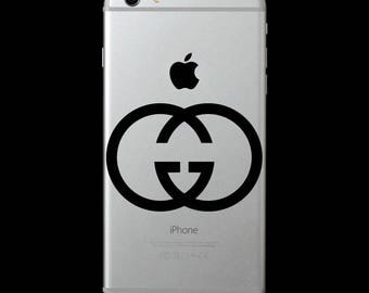 Gucci fashion designer logo symbol Vinyl Decal/iphone skin/cell phone sticker/laptop/macbook/yeti tumbler/car/tablet/iPad/Surface