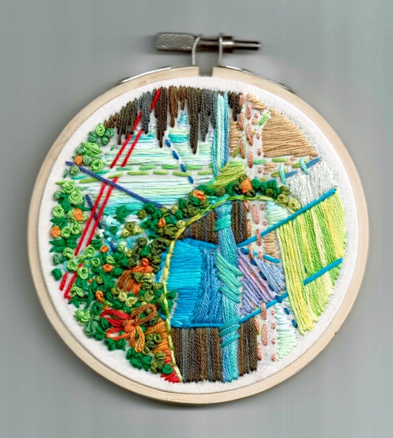 embroidery art hoop // embroidery hoop art work // hand