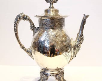Victorian Silver Plate Coffee Pot - Meriden Co. Coffee Pot