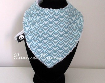 Cotton bandana bib pattern scales and Terry White