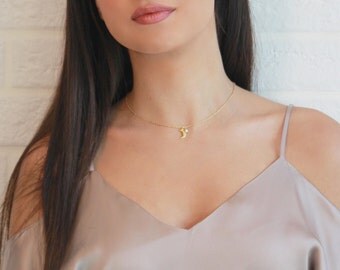 Delicate Moon Choker Necklace • Dainty Gold Choker • Gift for Her • Crescent Choker • Pearl Choker • Star Choker