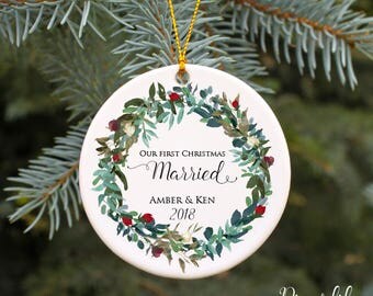 our first christmas married ornament our first christmas ornament wedding christmas ornament personalized ornament wedding gift - Our First Married Christmas Ornament our first christmas married ornament our first christmas ornament wedding christmas ornament personalized ornament wedding gift - Our First Married Christmas Ornament