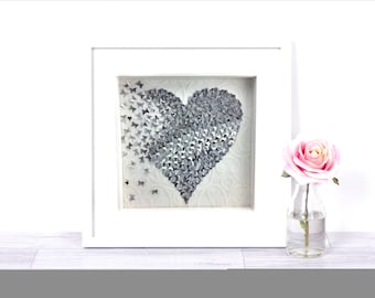 Heart Wall Art silver wall art | etsy Heart Wall Art silver wall art | etsy