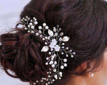 Wedding hair accessories Crystal hairpiece bridal Crystal hair vine Bridal hair vine Bohemian headpiece Wedding hair vine Crystal hair piece