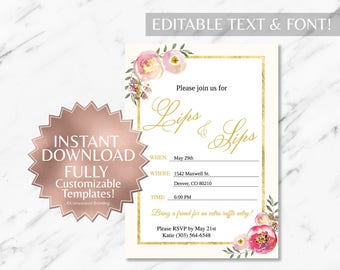 Lip And Sip Invitation 10