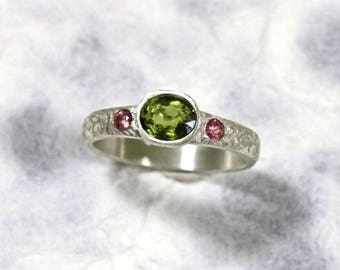 tourmaline engagement ring sapphire engagement ring dress ring friendship ring 18 years old ring anniversary ring green tourmaline ringTou3