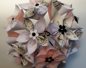 Origami paper flower bouquet