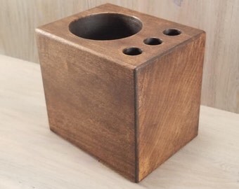 Rustic Desk Caddy-Small, Pencil Holder, Paint Brush Holder, Desk Organizer