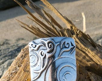 Old Celtic and fantasy Alchimy ZOOM silver ring