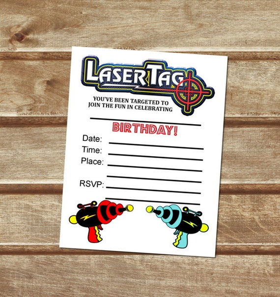 Laser Tage Invitations Free Printable 9
