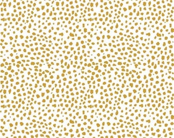 1 Yard Safari Party by Melissa Mortenson for Riley Blake Designs- 5604 Animal Print Gold with Sparkle
