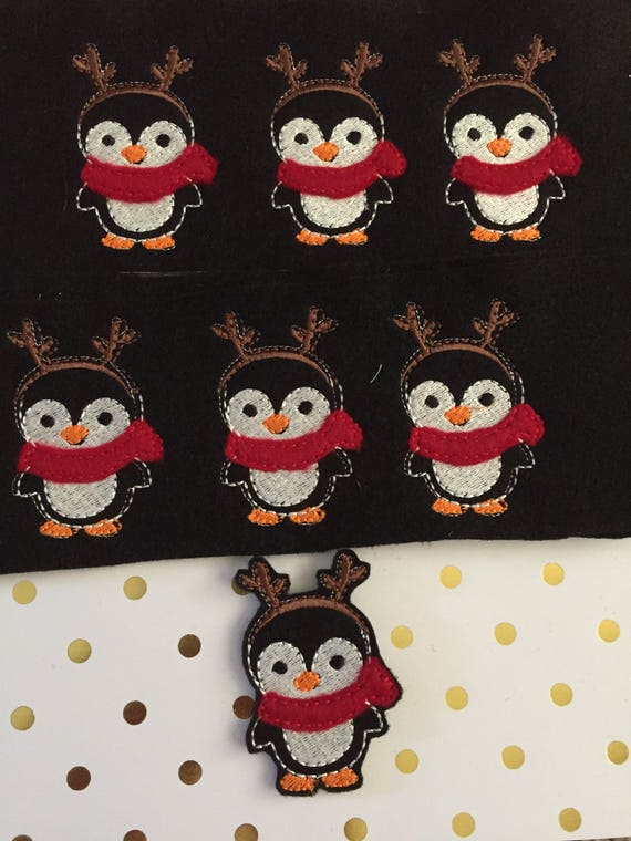 Oversized Christmas Felties/Felt Embellishments/Planner Supplies/Planner Feltie/Wholesale Felties/Bow Embellishments/Penguin Felties