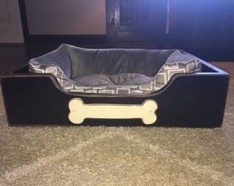 Primitive Wood Dog Bed, Dog Bed, Distressed Dog Bed