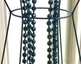 Long Triple Strand Moonstone Necklace