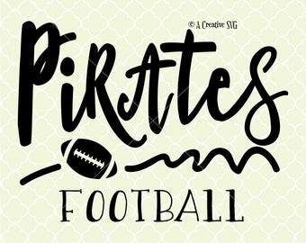 Pirates Football SVG DXF Files for Cricut Design, Silhouette studio.