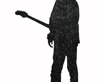 Robert Smith / The Cure hand-drawn drawing / painting