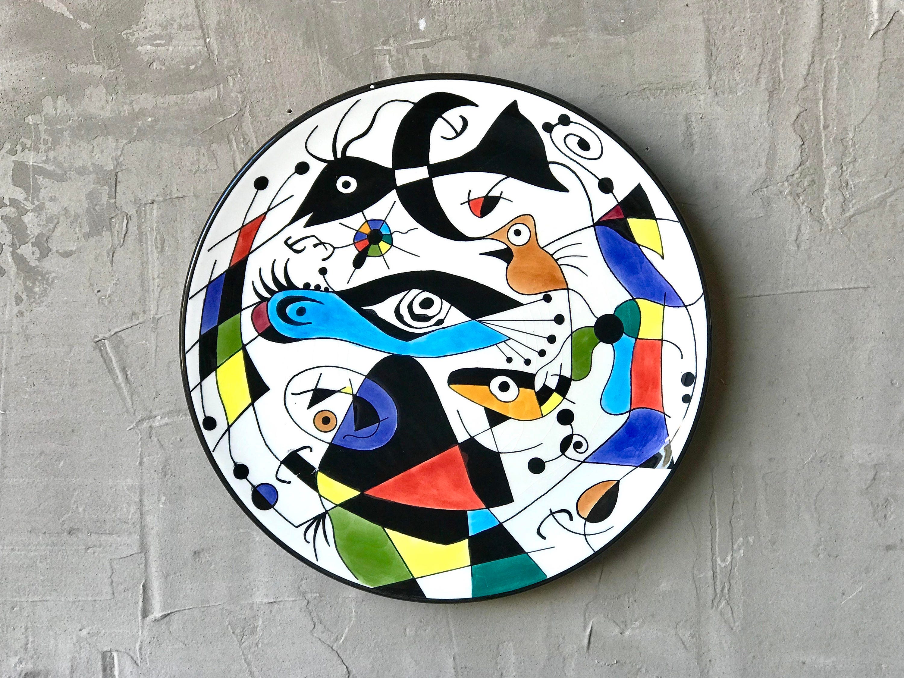 Greyhound Shipping Quote >> Joan Miro Styled Ceramic Charger. Greyhound Shipping Quote >> Joan Miro Styled Ceramic Charger.