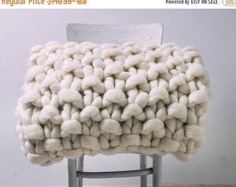 SUMMER SALE Chunky knit blanket, Super chunky knit blanket, Blanket, Chunky blanket, Chunky knit throw, Blanket throw, Chunky knits, Chunky