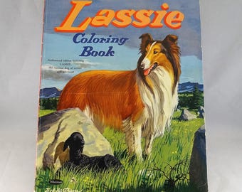 1957 Vintage Lassie Coloring Book