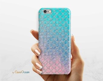 Mermaid phone case, iPhone 7 6 6s Plus phone case iPhone SE 5 5s phone case Samsung Galaxy S8 Plus S7 Edge S6 S4 S3 mermaid phone case