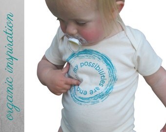 ENDLESS Possibilities! Organic One Piece, Cute Baby Clothes, Organic Baby Apparel, Organic Baby Clothes, Baby boy, Baby girl, Cute Baby Gift