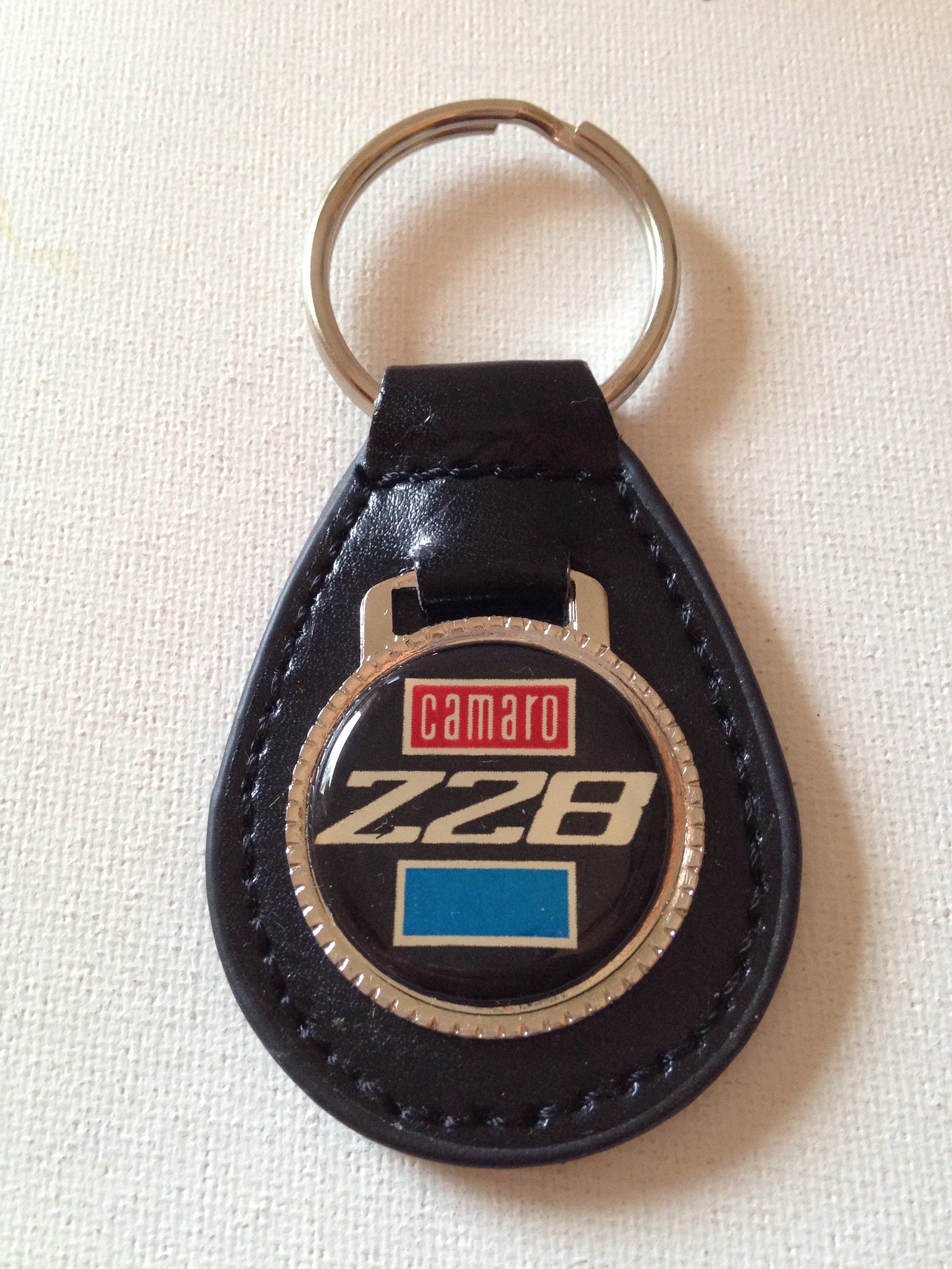 Chevrolet Camaro Z28 Keychain Black Leather Chevrolet Key