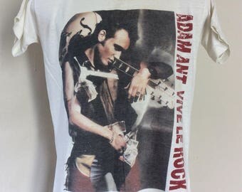 Vtg 1985 Adam Ant Ant Vive Le Rock Concert T-Shirt 80s M/L Punk New Wave Punk Rock Band