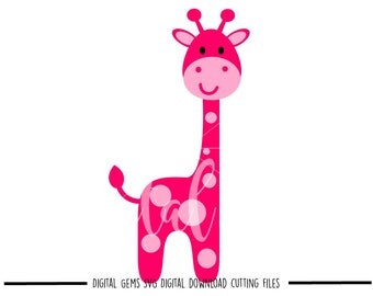 Giraffe svg / dxf / eps files. Digital download. Small commercial use ok.