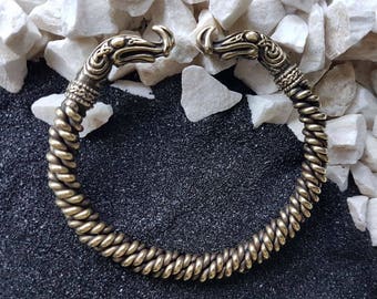 Ragnar Bracelet Braided Bronze Norse Jewelry Bangle Viking arm ring Charm Twisted Torc Vikings Bracelet