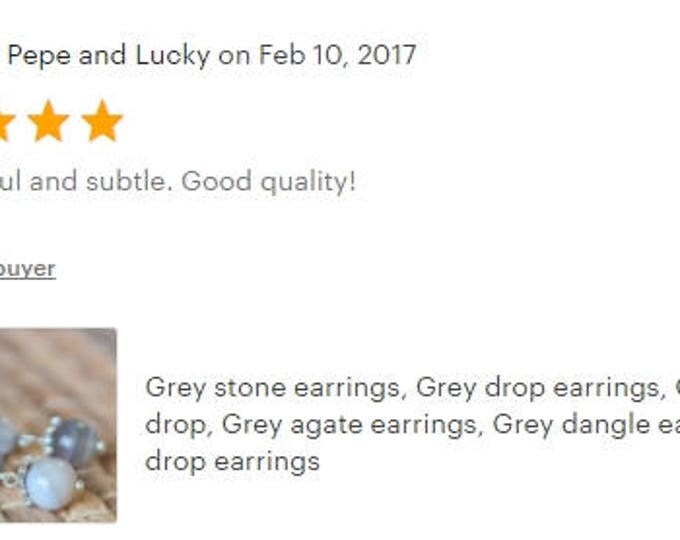 Grey earrings, Gray earrings, Grey drop earrings, Grey dangle earrings, Grey agate earrings, Gray drop earrings, Gray dangle earrings